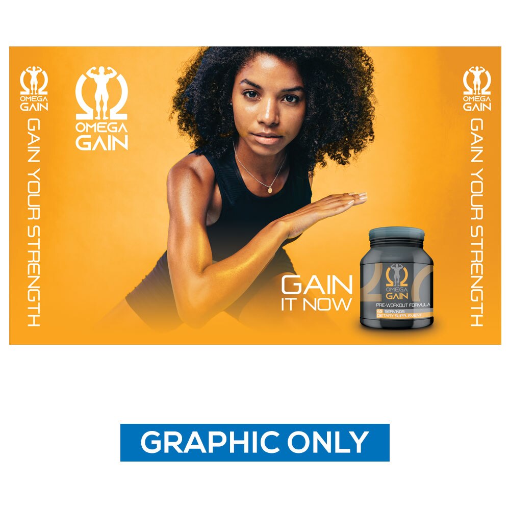 ONE CHOICE® SEG Pop Up Display — Front Side with Endcaps Graphic Only / 10 ft